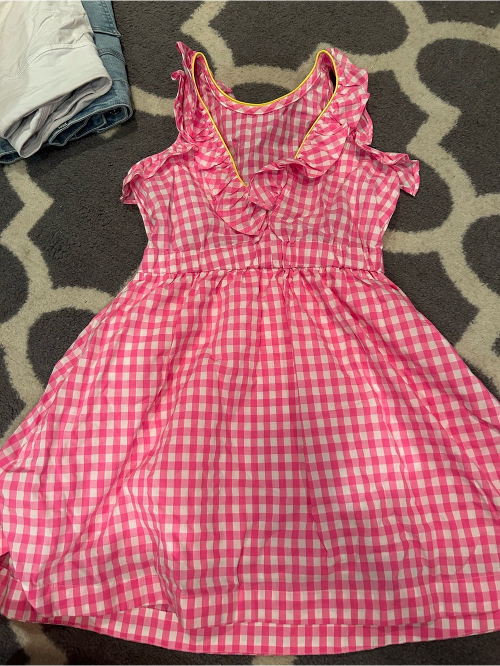 Crewcuts Pink Gingham Ruffle Sundress